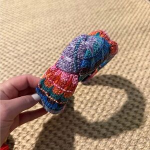 Lele Sadoughi Multicolor Braided Headband - Purple, Pink, Blue, Orange, Teal